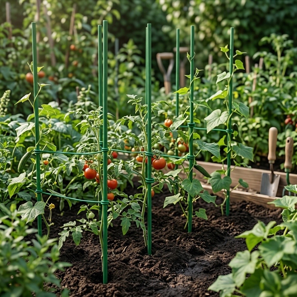 Plant Support Stake - 17-Zoll Verstellbare Gartenstützen, Robuste Pflanzenkletterhilfe, Stabiles
