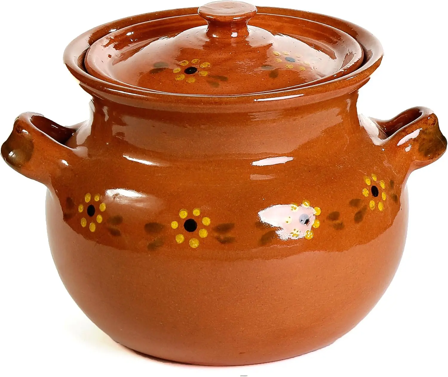 Terracotta Pot - Traditioneller mexikanischer Ton-Bohnen-Topf, Terrakotta, 3 Quarts
