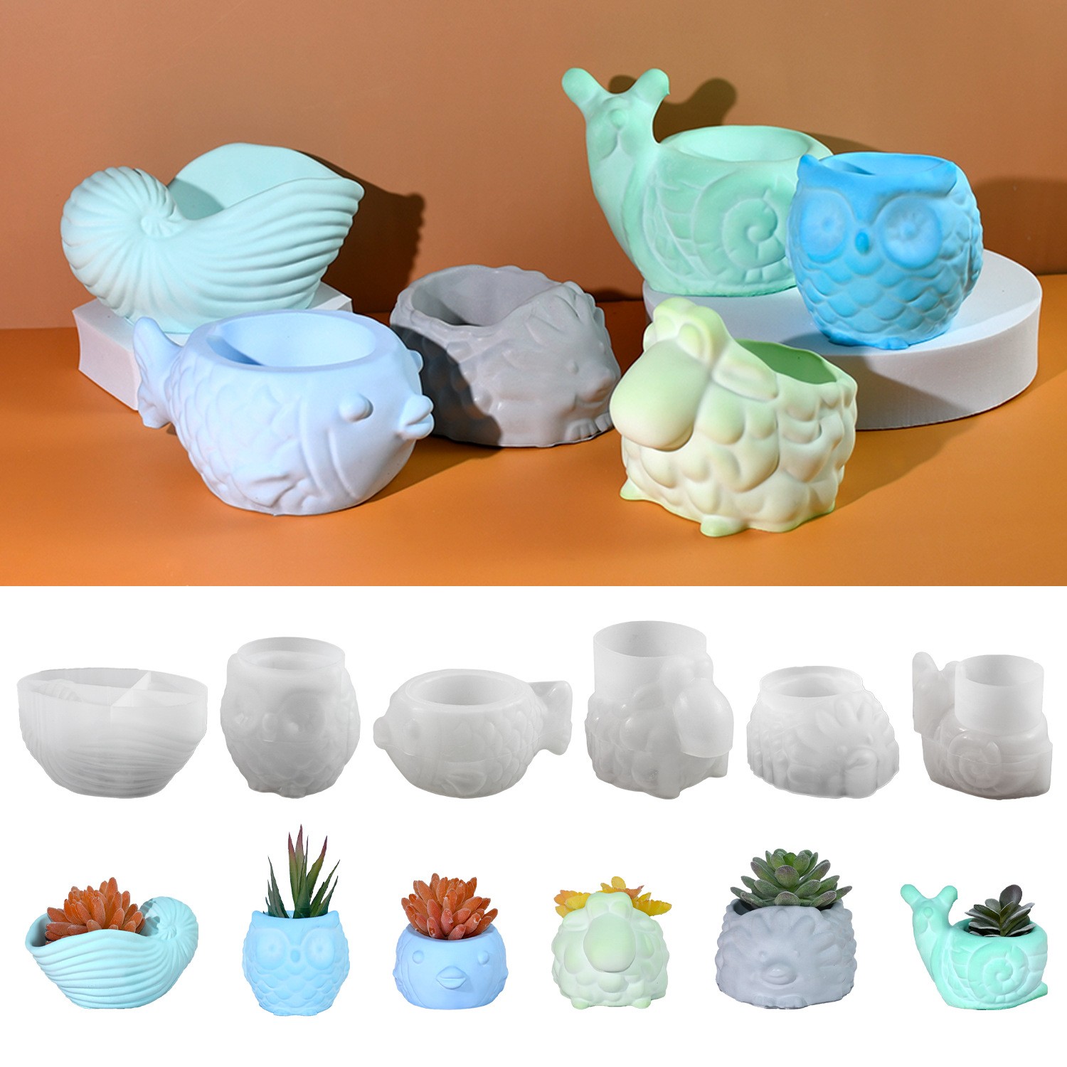 3D Tier Blumentopf Silikonform – Succulent Set Bewertung und Preis