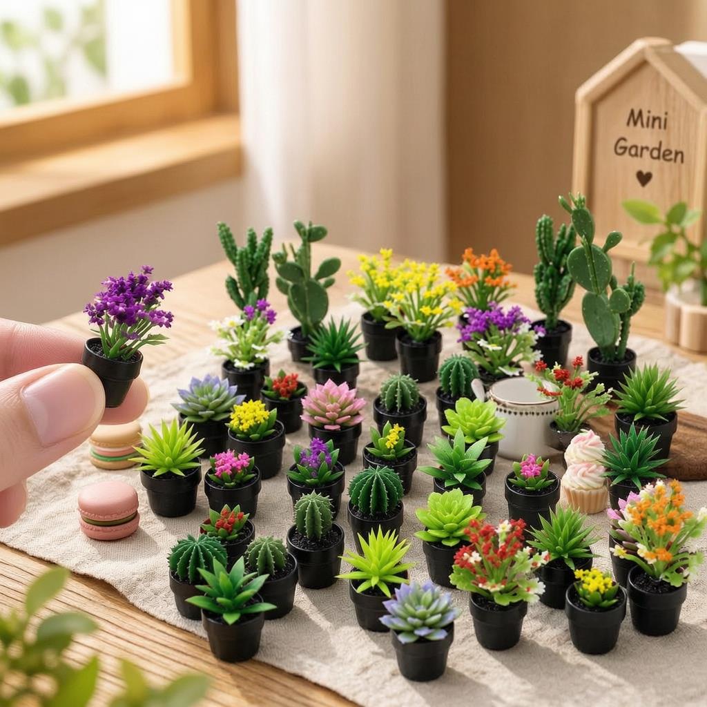 8 Stück Miniatur-Kunststofftop – Succulent Set Bewertung und Preis