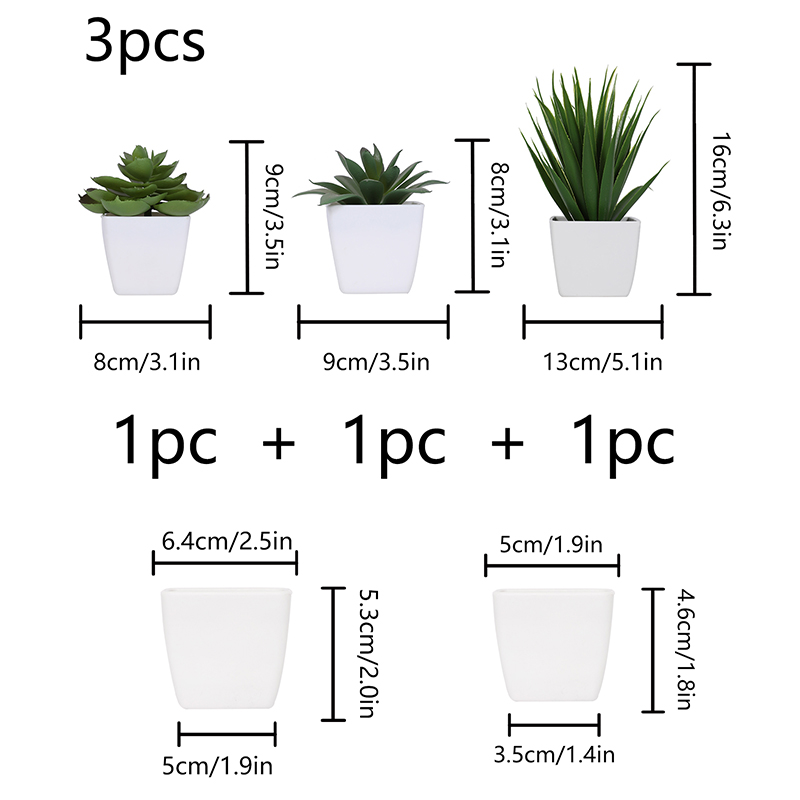 3 Stück künstliche immergrüne  – Succulent Set Bewertung und Preis