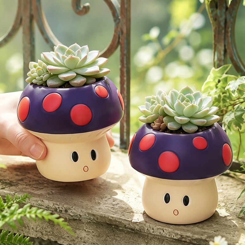 Niedlicher Cartoon-Pilz-Blumen – Snake Plant Ceramic Bewertung und Preis